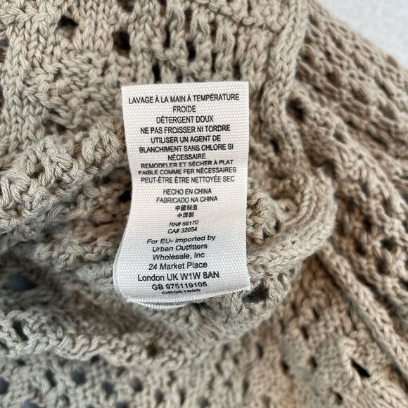 Free People Home Run Crop Knit Sweater Women’s Sz S Crochet Boho Cottagecore - Picture 10 of 11